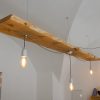 Retro-Design-Lampe aus Zypressen-Holz Naturkante online kaufen 1